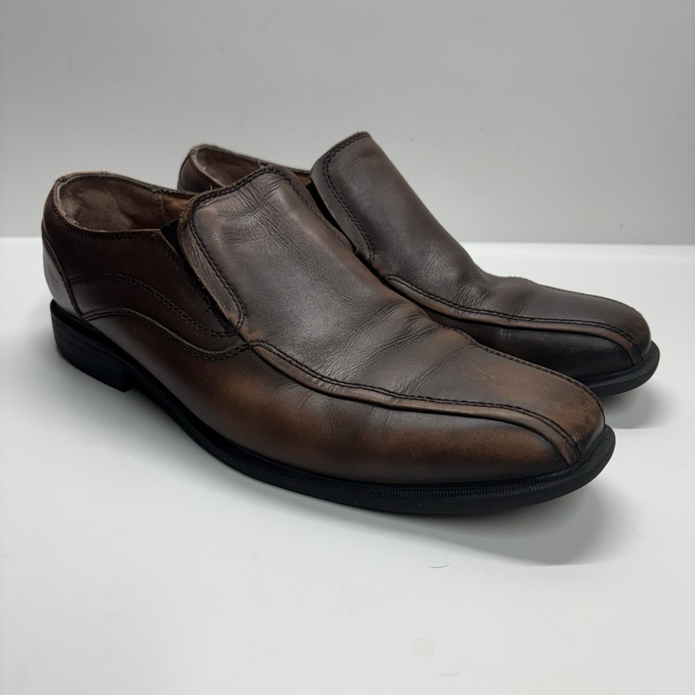 G.H. Bass & Co Glenn Loafers Mens 9.5 Brown Leather Slip On Dress Shoes Business
